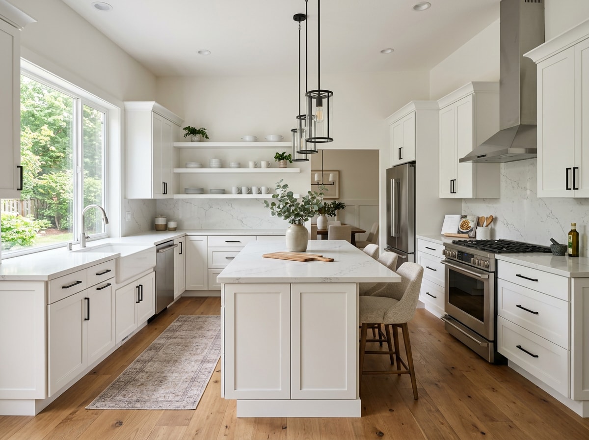 Finished Henderson, NV kitchen remodel showing coordinated cabinetry and countertop work