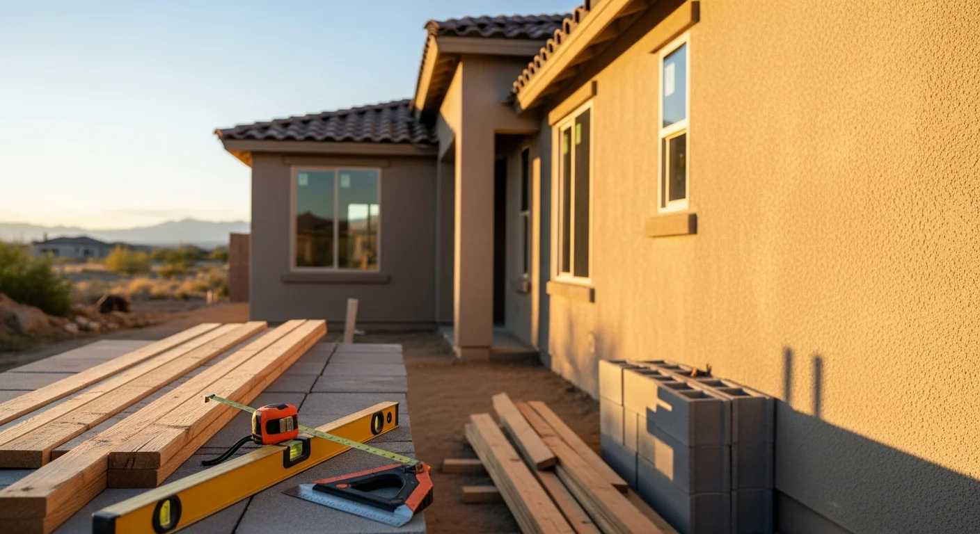 General contractor team working on residential construction project in Las Vegas