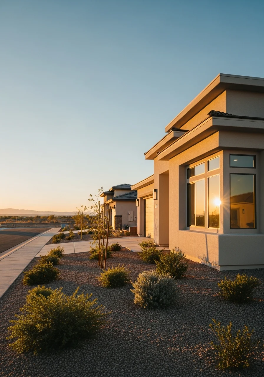 Detail of a North Las Vegas home showing modern construction and professional finishing.
